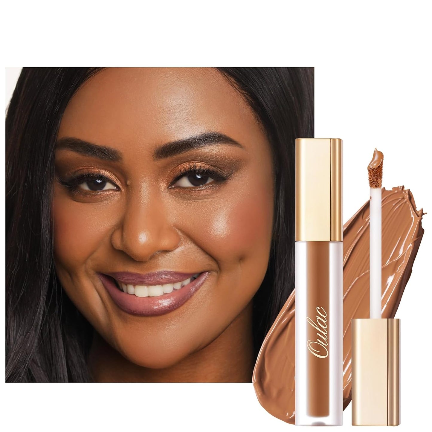 Oulac Concealer Full Coverage, Concealer Stick for Dark Circles, Hydrating Concealer Infused with Hyaluronic Acid, Lightweight, Long Lasting, Vegan Concealer 3.8ml, Shade: W8 Toffee