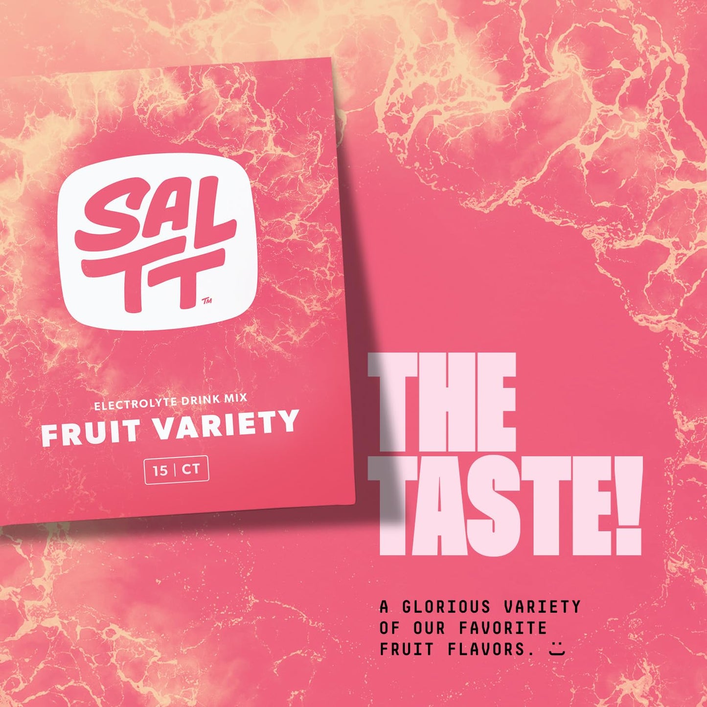 Keto Chow SALTT Electrolytes Powder Packets, Fruit Variety Pack (15 Packets) - Magnesium, Potassium, Sodium, Trace Minerals - Vegan & Gluten Free - Travel Essentials - Made in USA