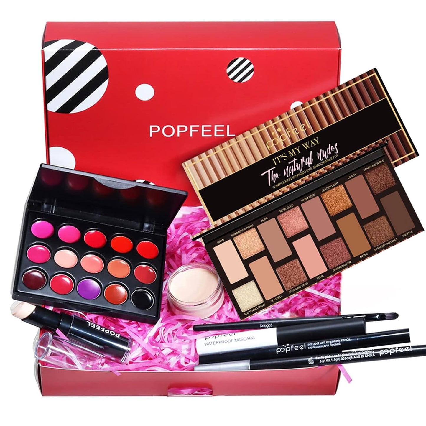 Makeup Kit for Women, All in One Makeup Gift Set for Women and Teen Girl, Full Makeup Kit with Lipgloss Eyeshadow Palette Concealer Stick Mascara Eyeliner Pencil Eye Shadow Brush