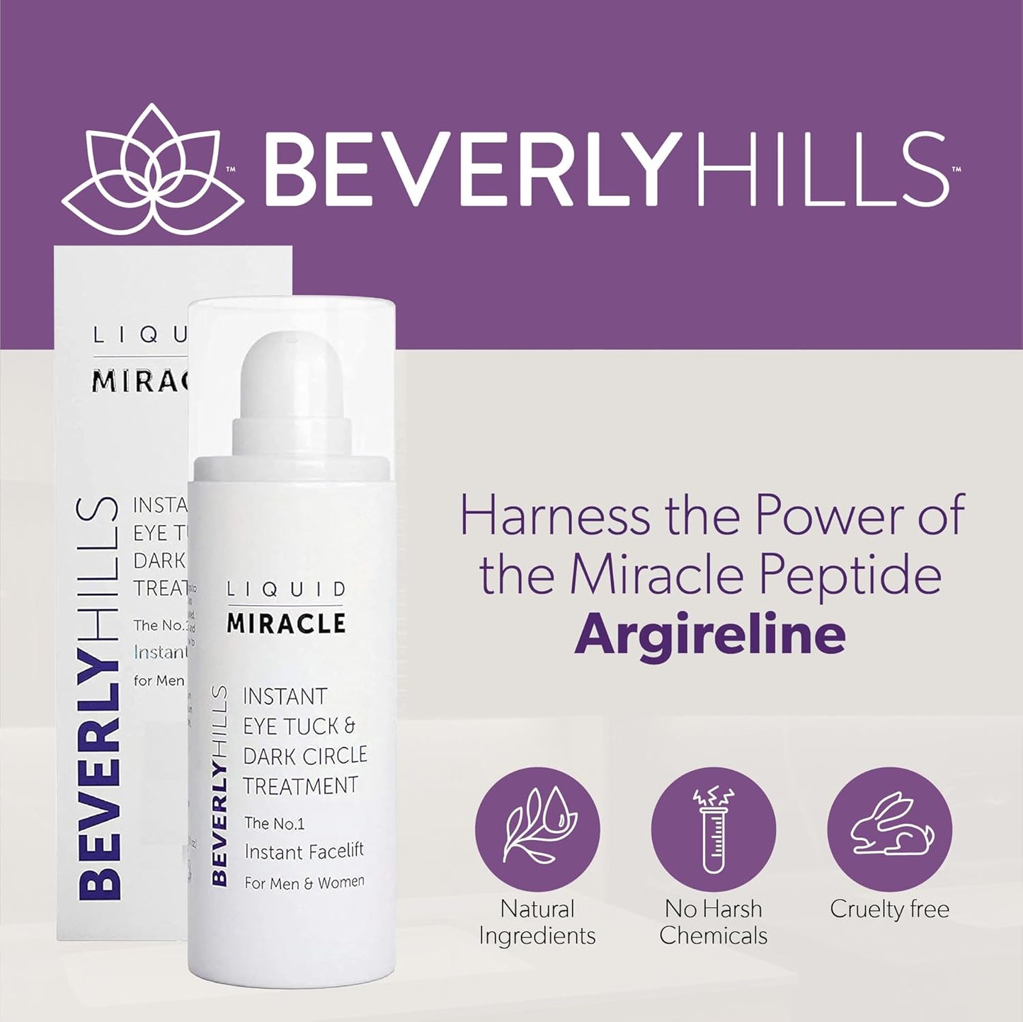 Beverly Hills Instant Facelift Anti Aging Eye Serum Treatment for Dark Circles, Puffy Eyes, Wrinkles, Under Eye Bags, Fine Lines, and Crows Feet | 30mL (120 Days Supply)