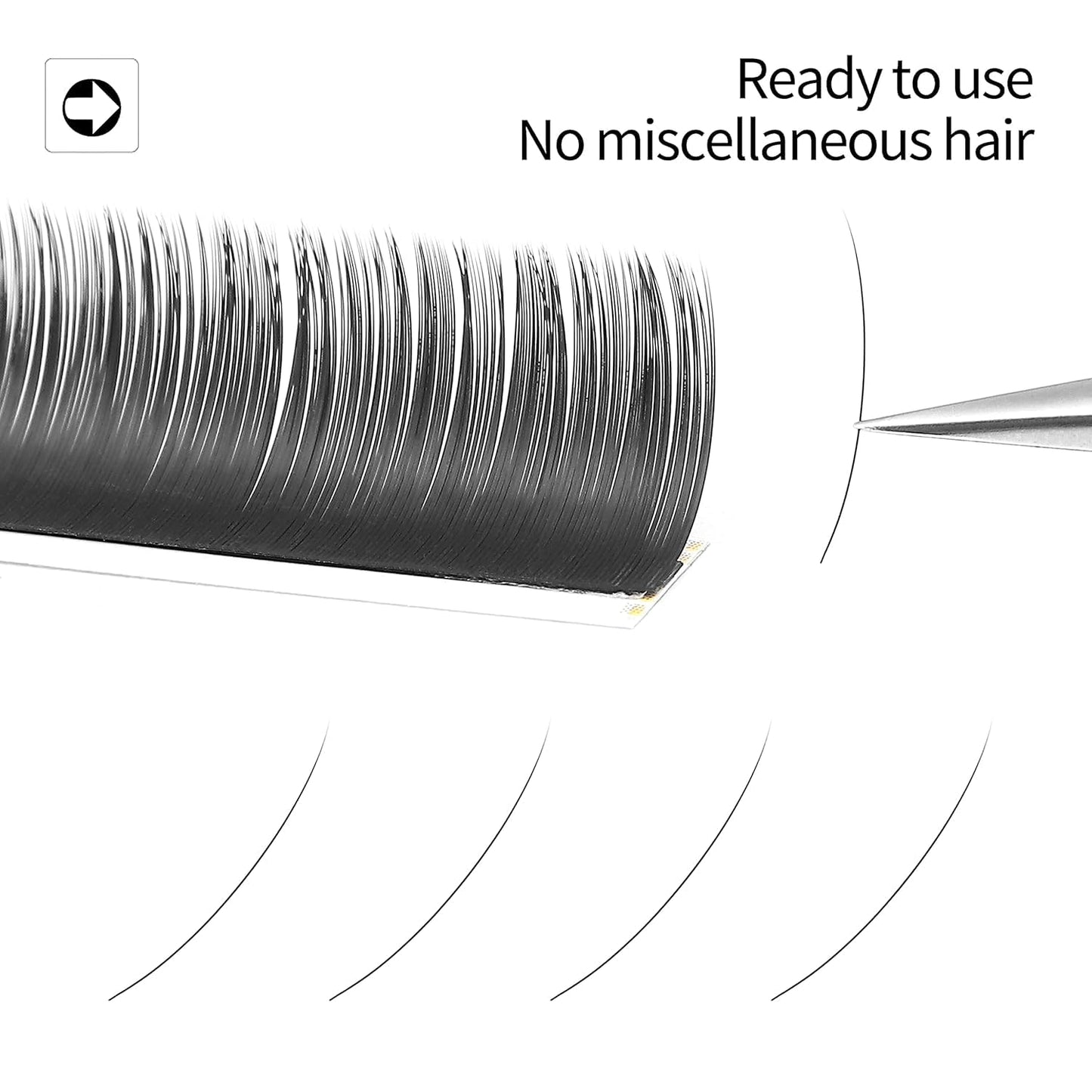 Lash Extensions Supplies Eyelash Extensions 0.05/0.07/0.15mm Thickness Classic Lashes C/D Curl 11mm individual lashes Matte Black Volume Lashes Soft Professional Use(0.05-D,11mm)