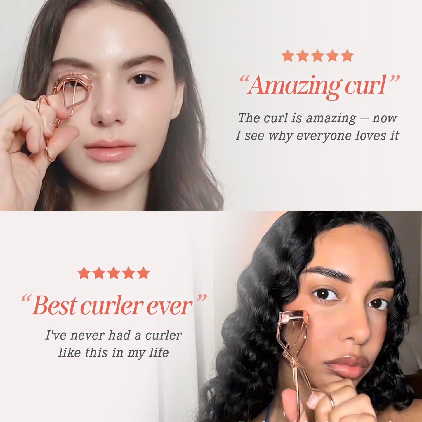 DEAR DAHLIA Dream Eyelash Curler - Premium Volume-Up Curl, Wide Opening, Pinch-Free Design. Painless with Comfort Grip & 2 Silicone Refill Pads Included. Made in Korea