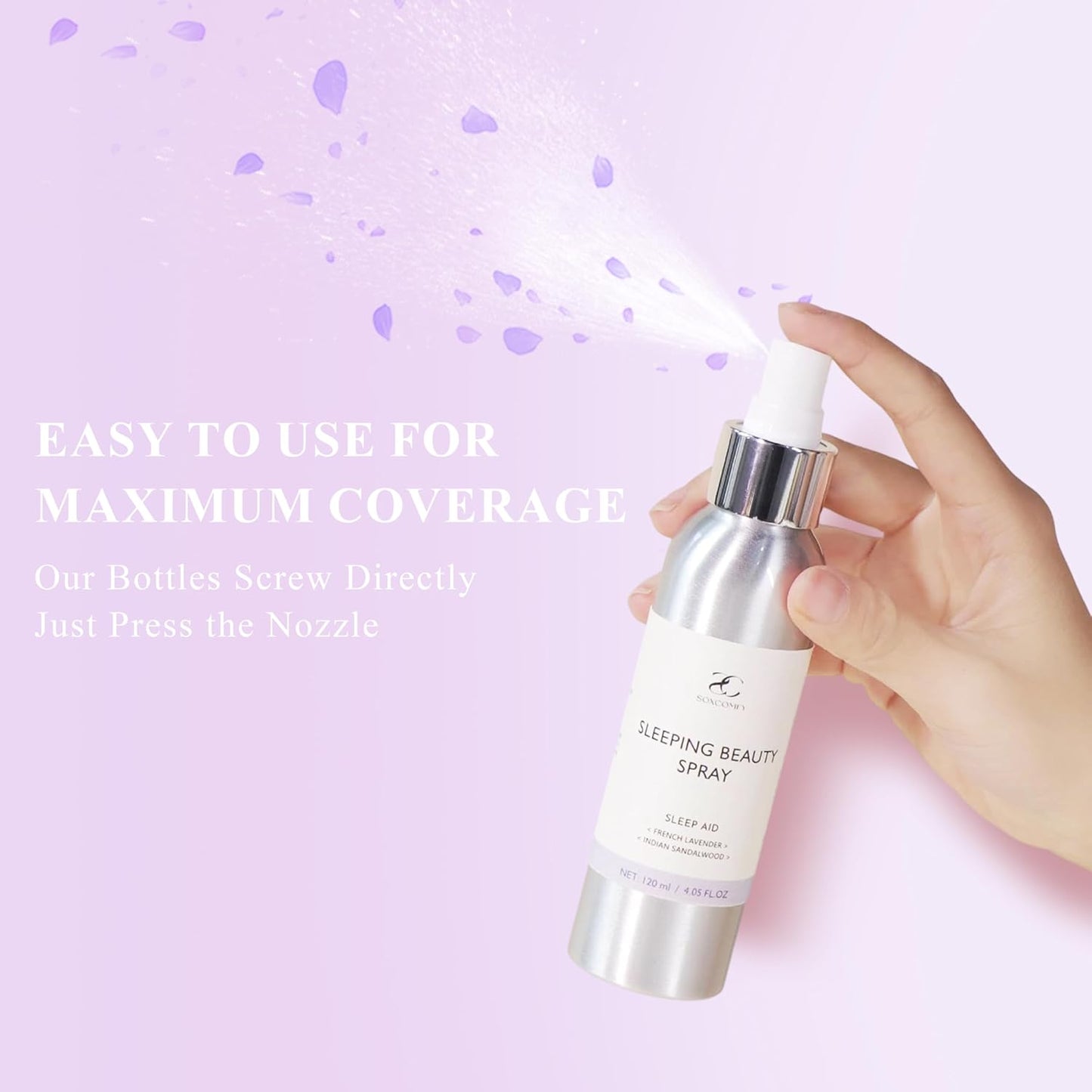 Pillow Ritual Aromatic, Calming and Relaxing Pillow Mist, Linen and Fabric Sleep Spray, Infused with Natural Essential Oils for Bedtime Routine, Lavender Sandalwood Aluminium Bottle 4.05 oz