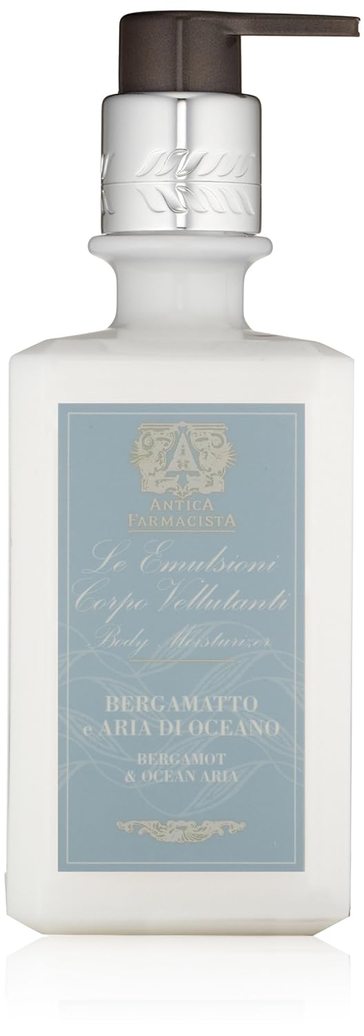 Antica Farmacista Body Moisturizer - Moisturizing Scented Lotion - Premium Body Moisturizer - Luxury Gift for Women & Men - Hand & Skin Hydration - Bergamot & Ocean Aria, 10 Fl Oz