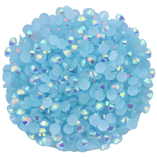 4500 Pcs SS6 2mm AB Flatback Rhinestones for Nails Art Crafts Glitter Round Shine Gems Crystals DIY Clothes Shoes （Light Blue AB）
