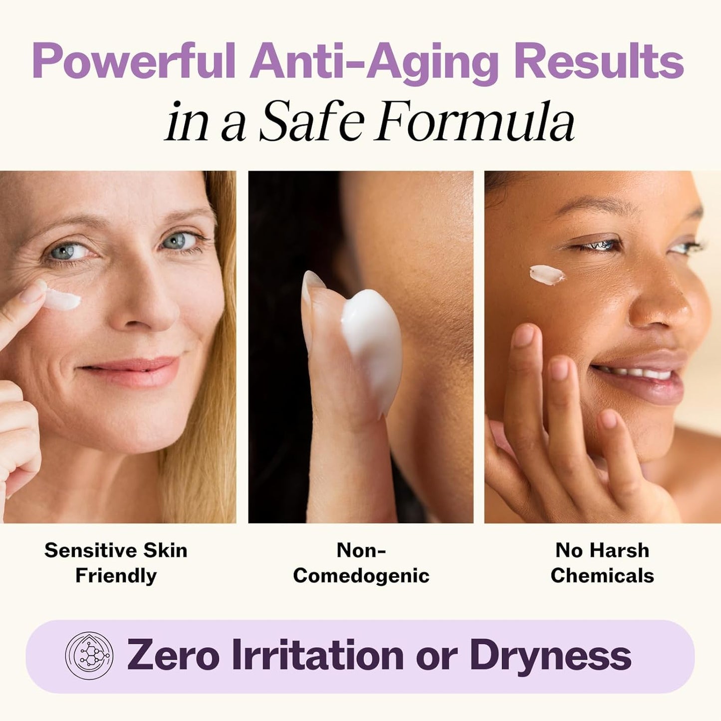 LilyAna Naturals Eye Cream for Dark Circles and Puffiness, Under Eye Cream for Wrinkles and Bags, Anti Aging - helps Improve Dryness; for Sensitive Skin - 1.7 oz - Made in USA