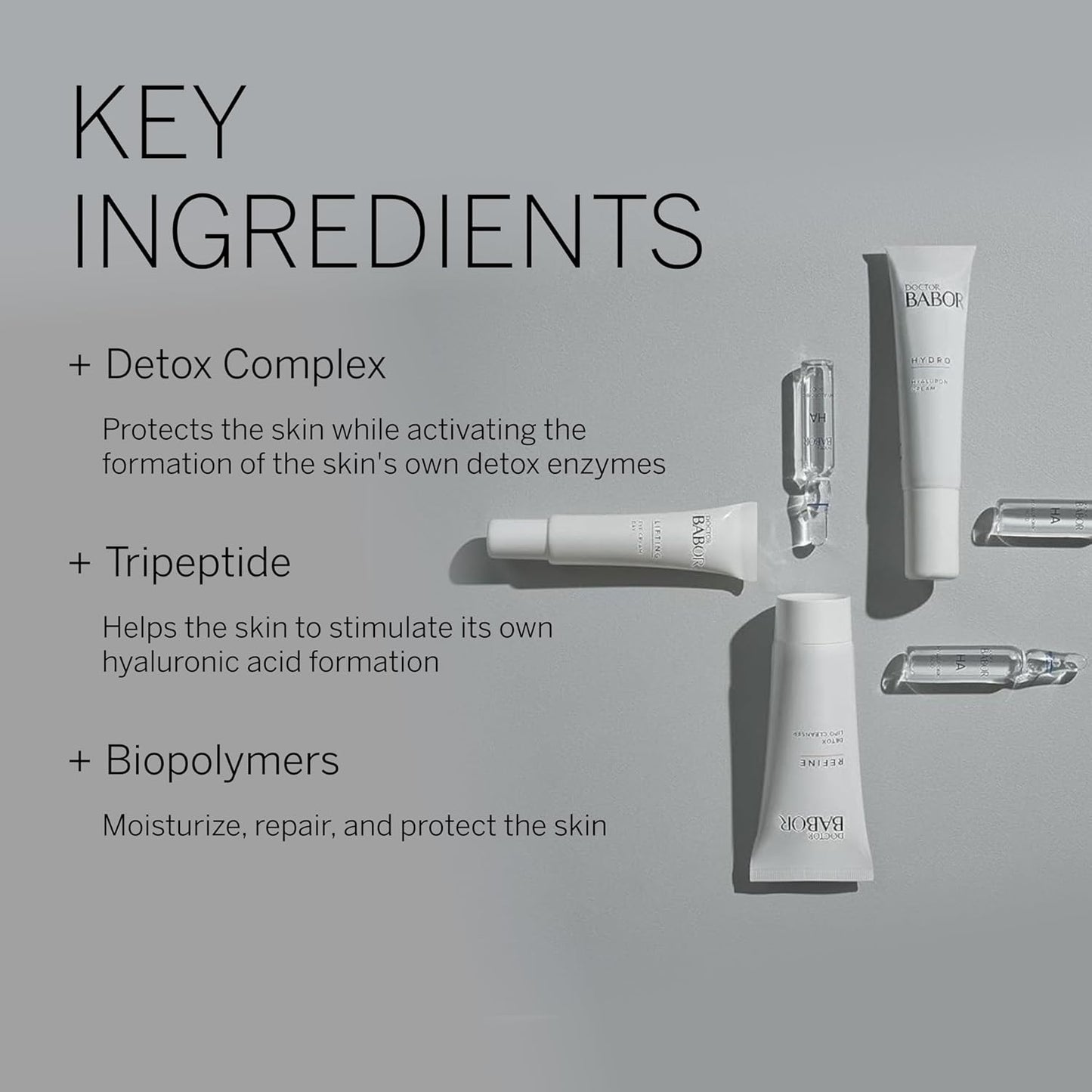 DOCTOR BABOR Hydro Filler Routine, Hyaluronic Acid Power Serum Ampoules, Lifting & Plumping Eye Cream, Target Wrinkles & Firmness, Radiant Results Skincare Set