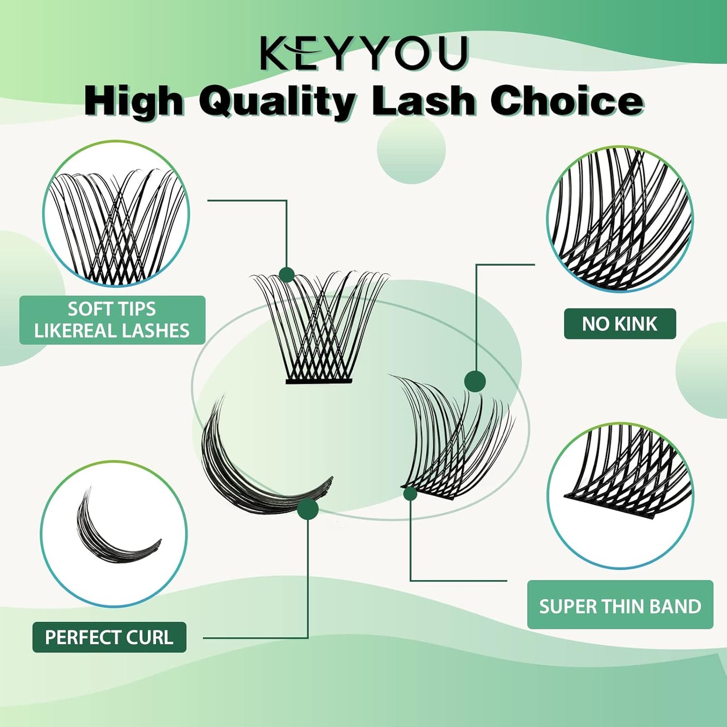 Lash Clusters,96 Pcs Cluster Lashes Y13 D Curl 12mm DIY Lash Extensions Eyelash Clusters,KEYYOU Volume Wispy Individual Lashes Soft&Comfortable Easy DIY at Home(Y13,D-12mm)