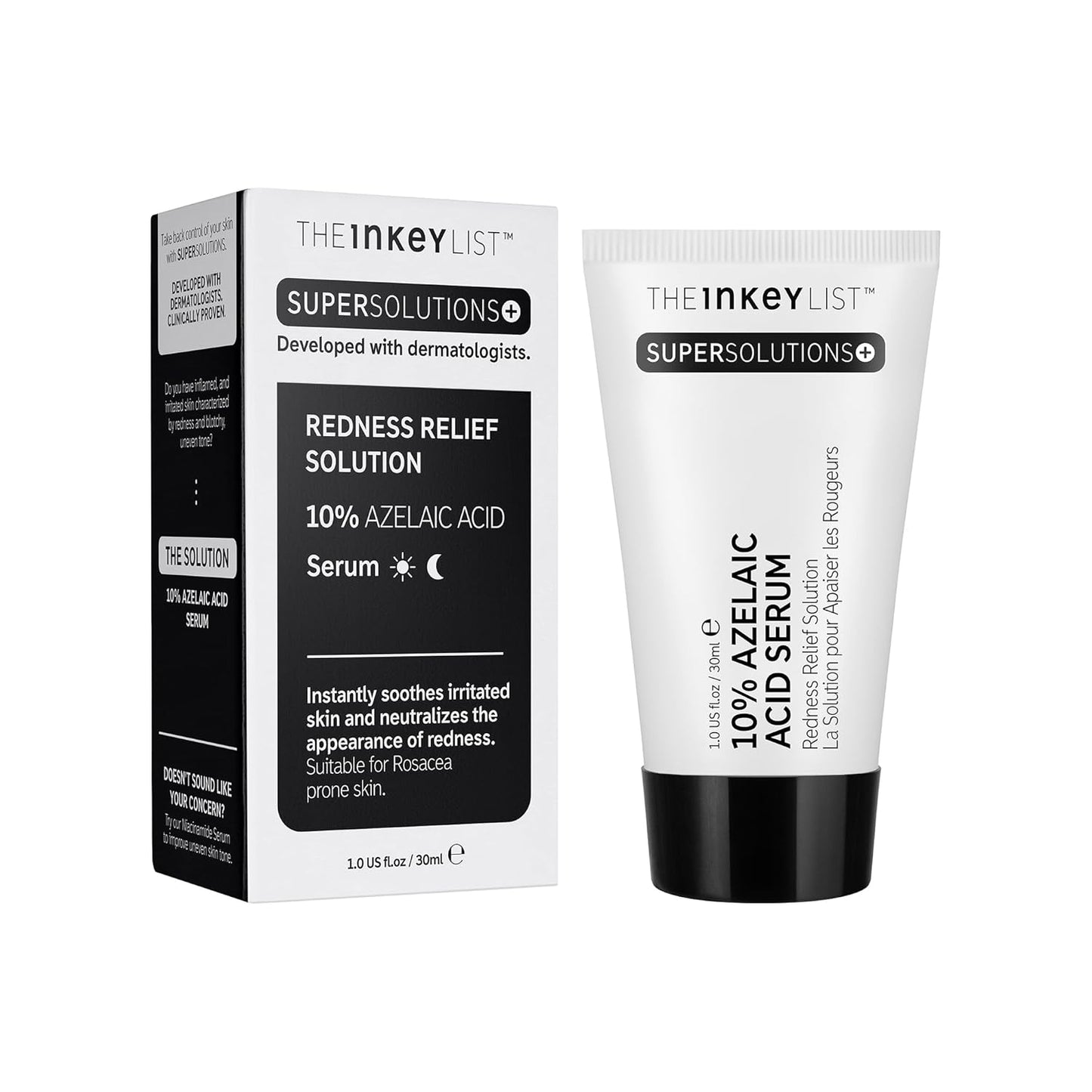 The INKEY List SuperSolutions Azelaic Acid 10% Serum, Fast-Absorbing Formula Helps Reduce Appearance of Redness and Soothes Skin, Leaves No White Cast, 1.01 fl oz