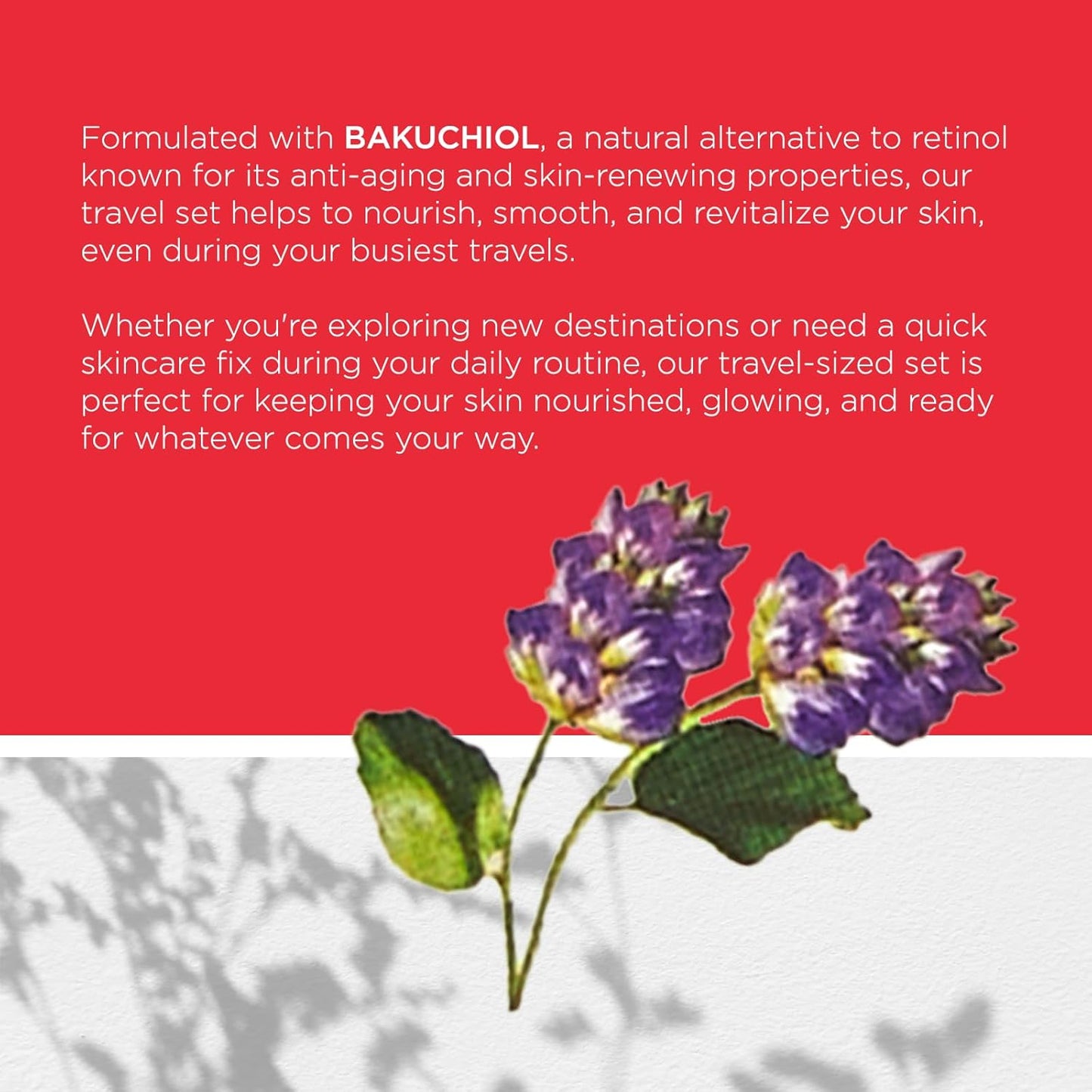 REVLON Get Carried Away Trio Nourishing Travel Set, Bakuchiol Infused, Nourishing Body Wash, Body Lotion, Exfoliating Body Scrub, 3 Count (2.88 fl oz)