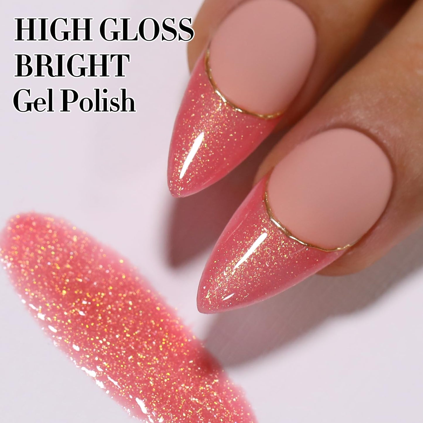 Double Rhythm 15ML Glitter Gel Polish Shimmer Reflective Holographic Color Magnetic for Nail Art Salon DIY at Home (B1142)