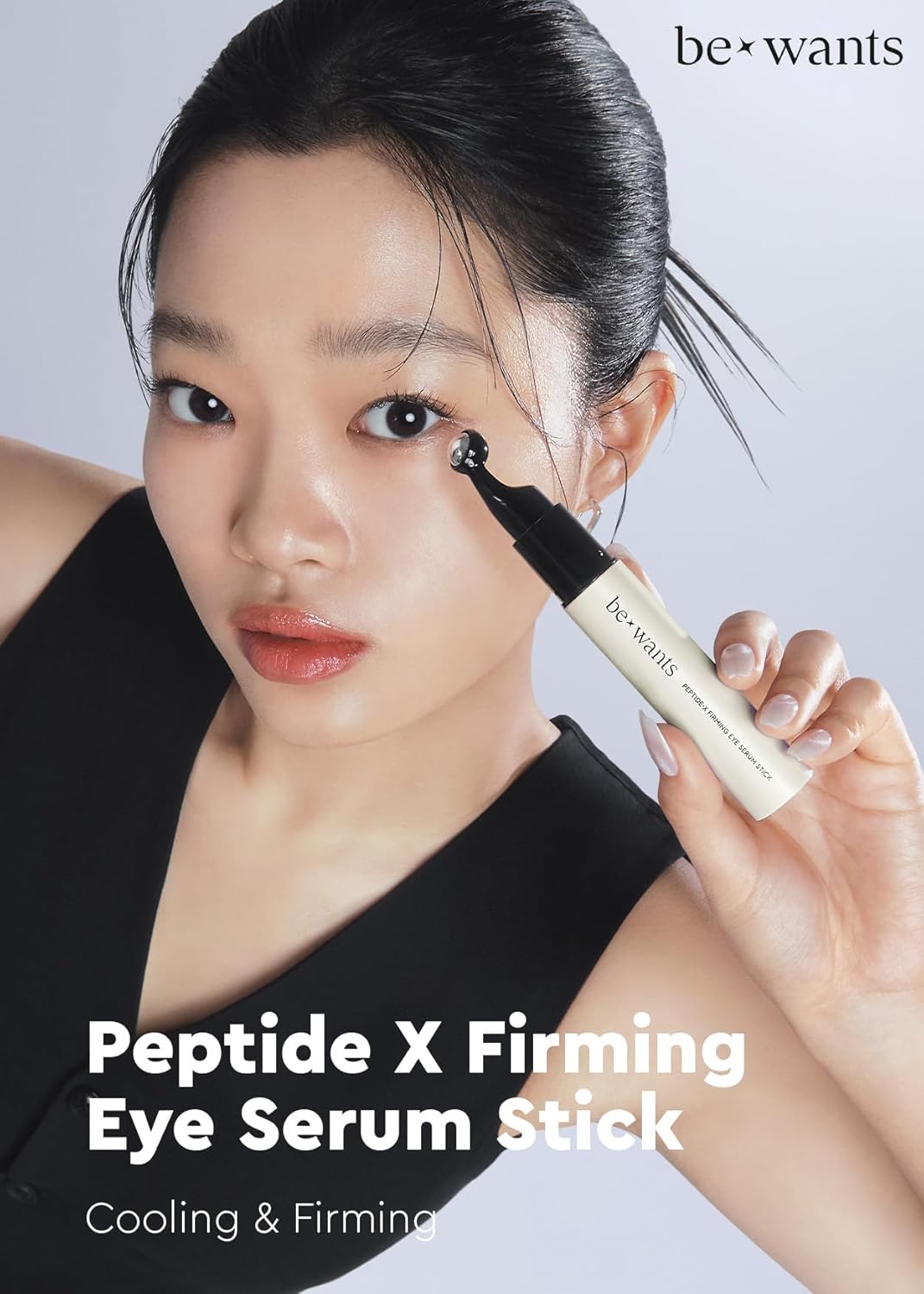 Bewants Peptide-X Firming Eye Serum Stick with Rice-Derived PDRN, Cooling Treatment for Puffiness, Dark Circles & Fine Lines (1 Pack)