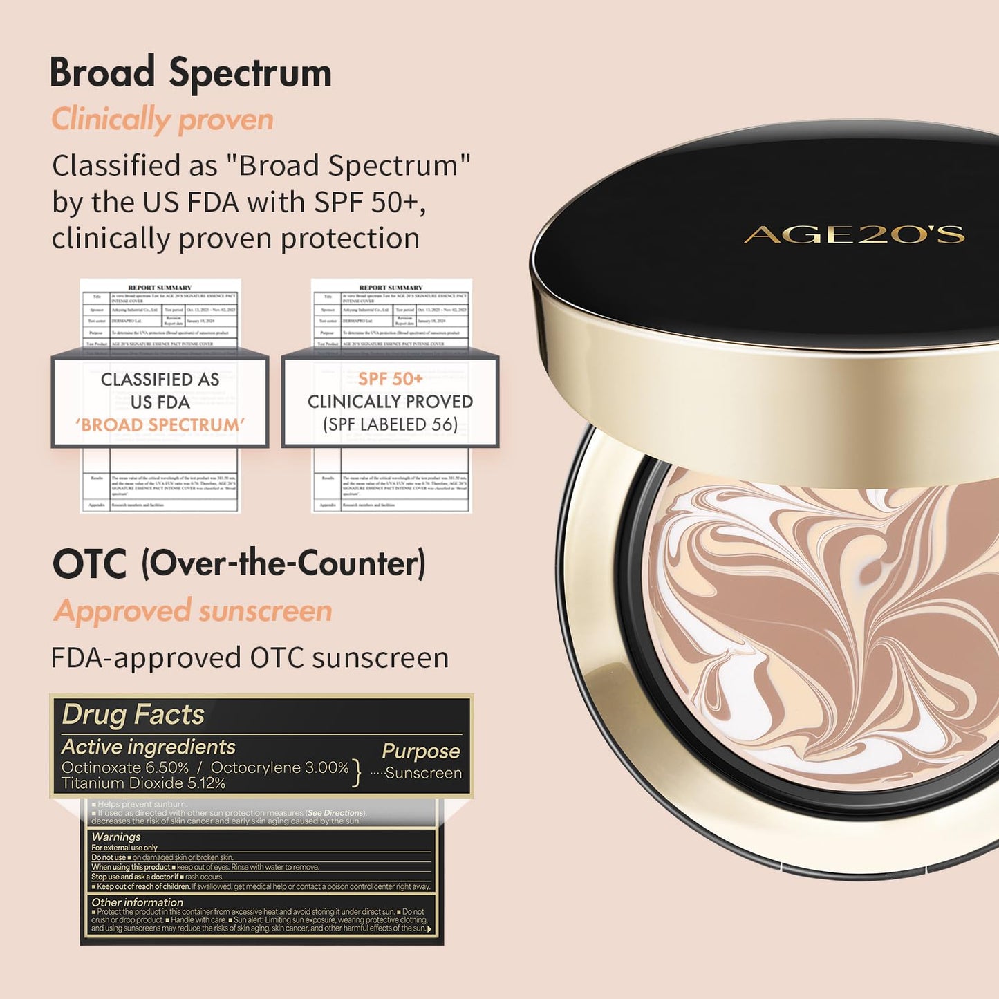 AGE20'S Signature Essence Pact SPF 50+ | Pack of 2 | 17N IVORY | Cream Foundation, Dewy Finish, Natural Coverage | Korean Cushion Foundation