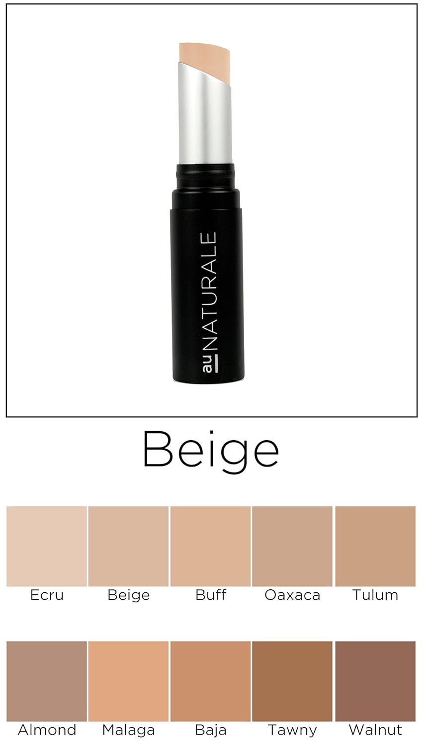 Completely Covered Creme Concealer (Beige) By AU NATURALE COSMETICS | Weightless, Creaseless Perfection | Vegan, Gluten-Free | Ethically Crafted with Meadowfoam Seed Oil for Full-spectrum of Color