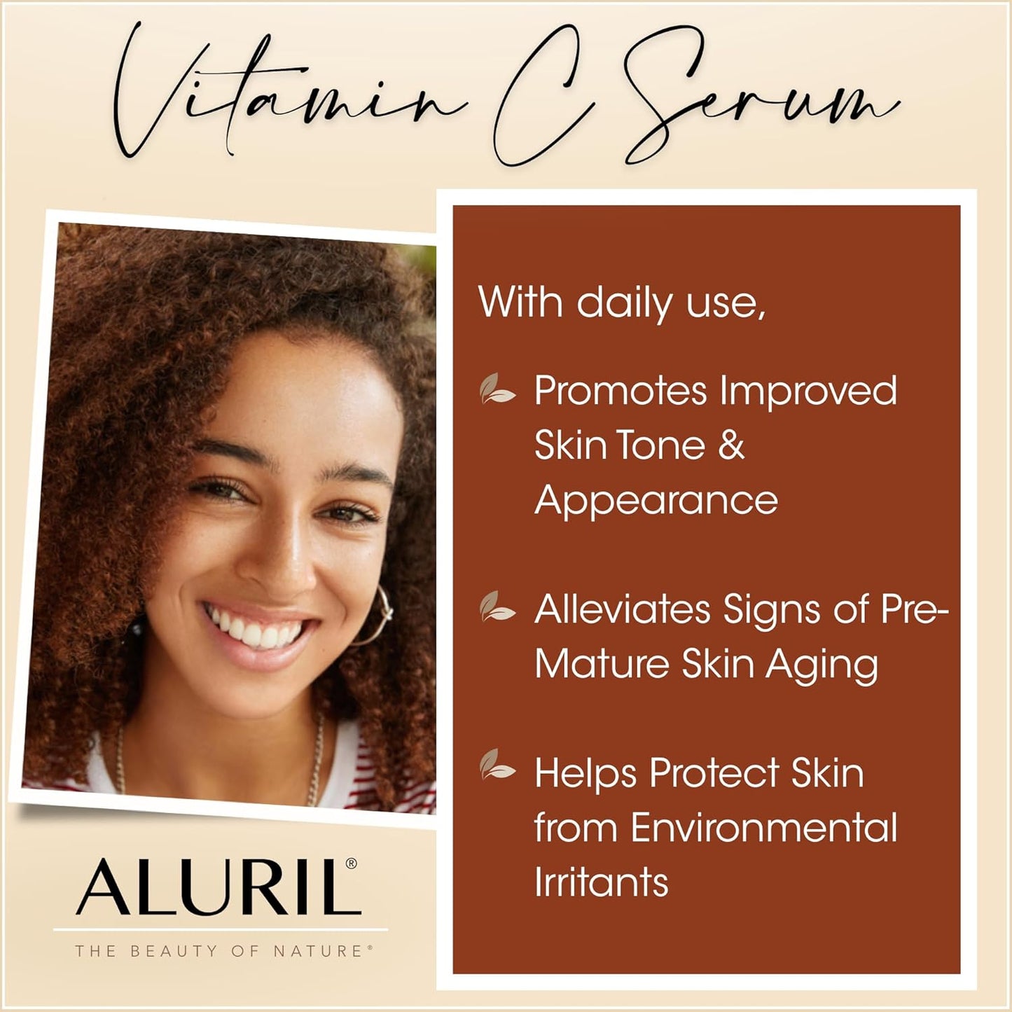 Vitamin C Serum – Hydrating Skincare Formula, Smooths Appearance of Fine Lines, Improves Skin Tone & Texture for a Fresher Look, Supports Radiant Complexion, Suitable for All Skin Types,1 fl oz