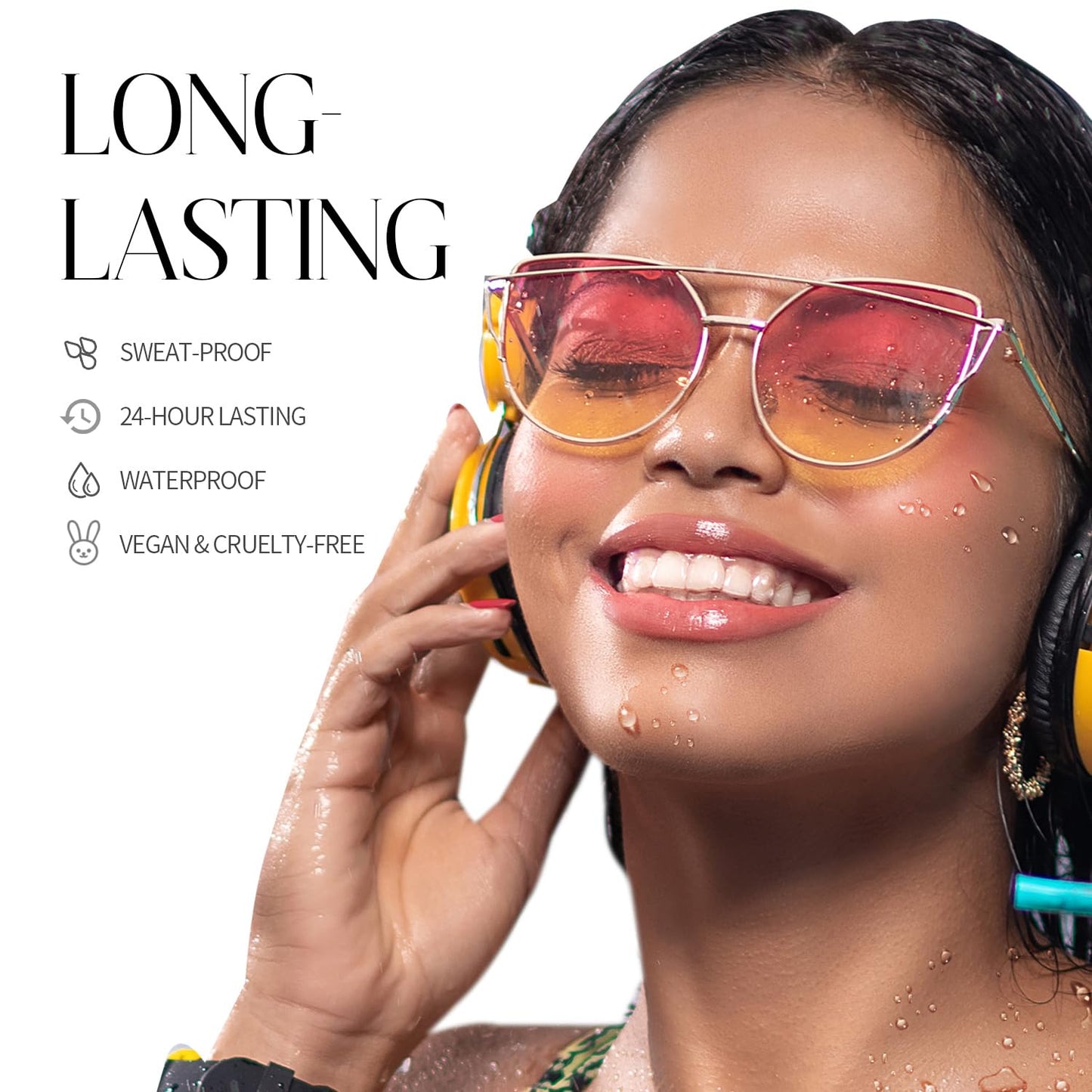 Blush Stick, Cream Blush for Cheeks and Lip Tint, Dewy Finish, Buildable & Blendable Color, Lightweight & Long-Lasting Formula | Forelsket-Cool Pink & Angled Blush Brush（0.53fl.oz）