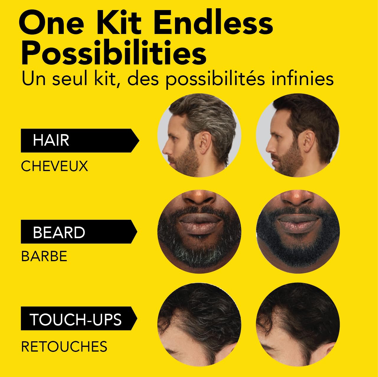 Cleverman Medium Brown Hair & Beard Dye for Men, All-in-One Reusable Kit - Mens Color For Natural-Looking Gray Coverage, Professional-Quality and Ammonia-Free for Hair, Beard & Gray Mustache