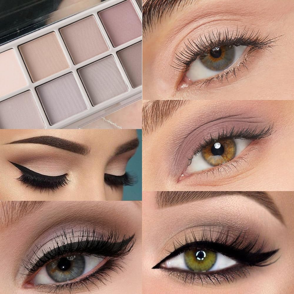 10 Color Matte Eyeshadow Palette, Neutral Taupe & Grey Brown Shades, Ultra-Blendable, Long-Lasting Natural Nude Makeup Palette for Women,Vegan & Cruelty-Free,Perfect for Everyday or Professional Looks