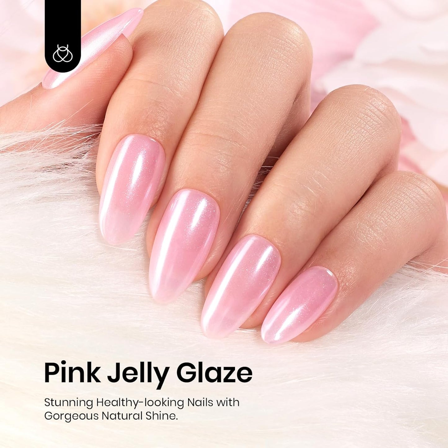 Beetles Jelly Pink Gel Nail Polish, 15ML Baby Pink Sheer Clear Jelly Spring Summer Gel Polish Bubblegum Theme Glaze Long Lasting Soak Off UV French Manicure Nail Art Gift for Women