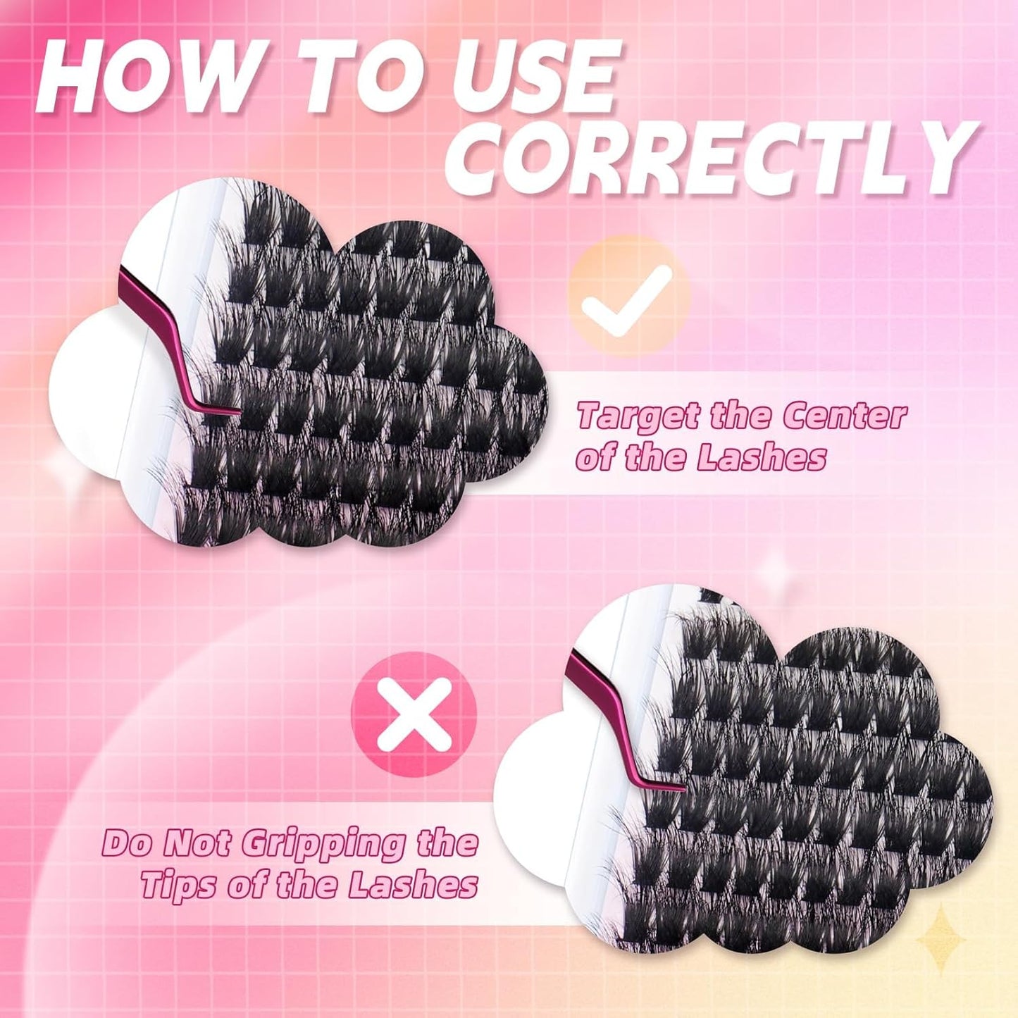 Lash Clusters 280pcs 80D 8-16mm Cluster Lashes Mixed Tray 3D Effect Volume Individual Lashes Cluster Eyelash Extensions Fluffy Soft D Curl DIY Lash Extension Kit at Home (80D-0.07-D,8-16mm)