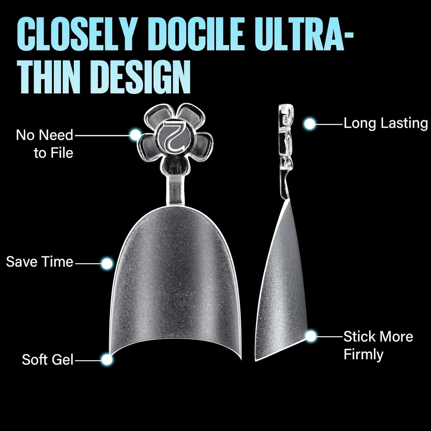 TOMICCA Short Oval Nail Tips 510Pcs Acrylic Fake Nails Full Matte, 12 Sizes No C Curve Nail Tips Half Cover for Salon DIY Nail art