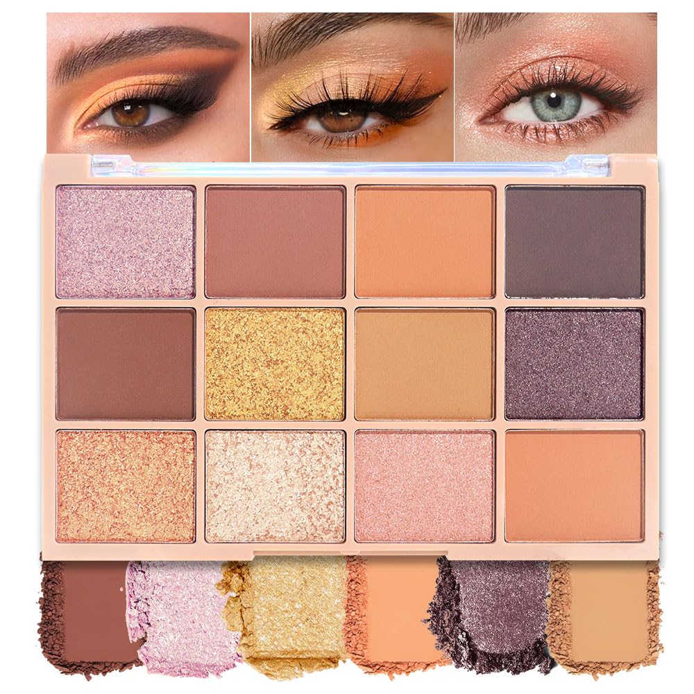 Neutral Eye Shadow Palette,Nude Pink Champagne Naked Cream Eyeshadow Palette,Make Up Pallets for Women Eyeshadow for Eyes Long Lasting Naturing-Looking