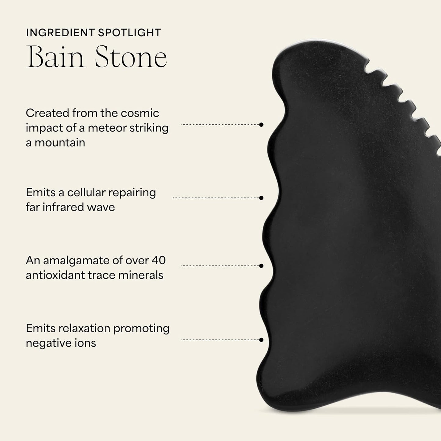 Wildling Aura Stone Gua Sha Body Stone I Body Massage Stone to Tighten, Tone, Sculpt + Smooth I Patented Design Crafted with 100% Authentic Bian Stone