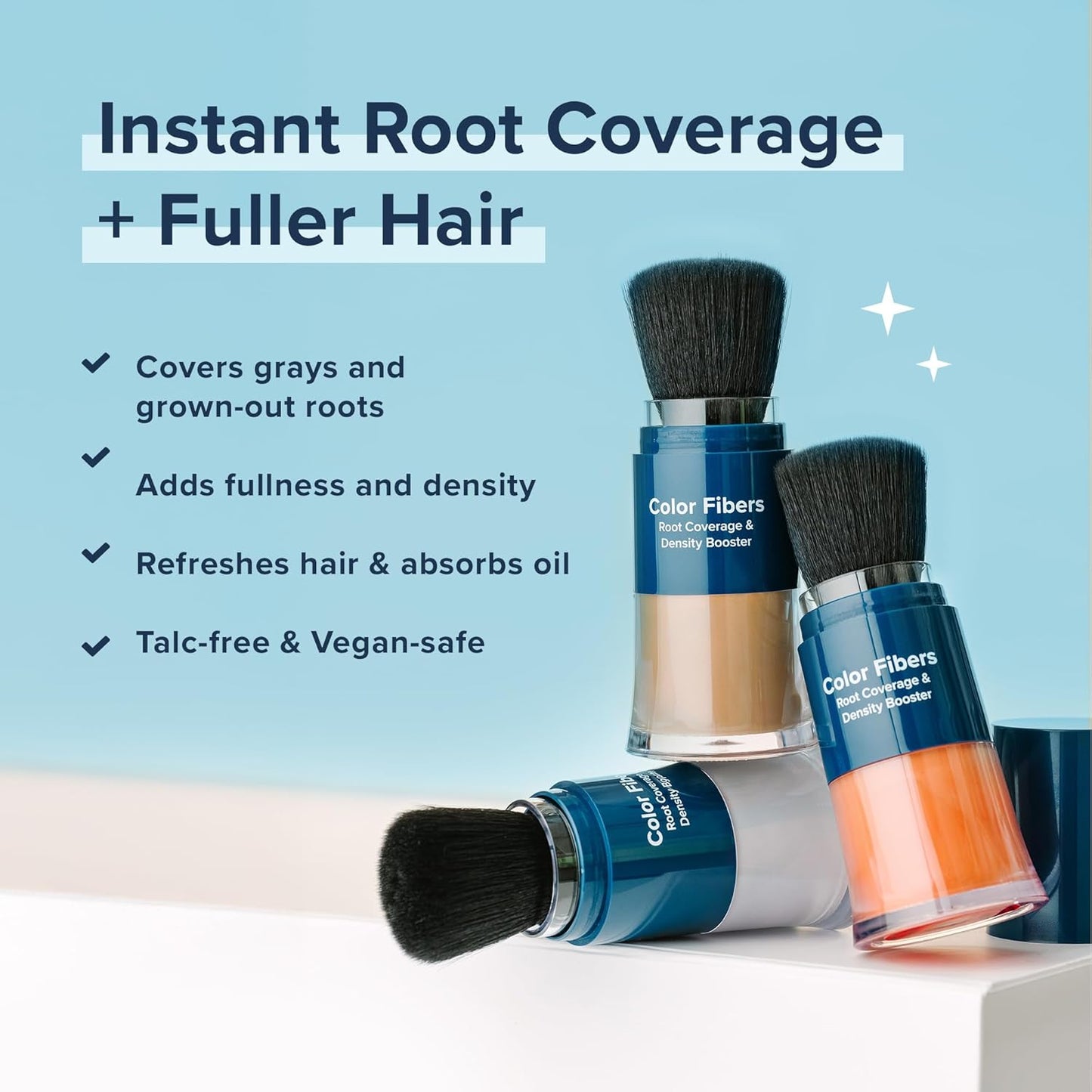 TRUHAIR Color Fibers Root Coverage & Density Booster | Quick-Apply Root Touch Up Hair Color | Natural Color Matching, Gray Hair Cover up to Color Gray Roots - 11 Hair Colors Available (Red)