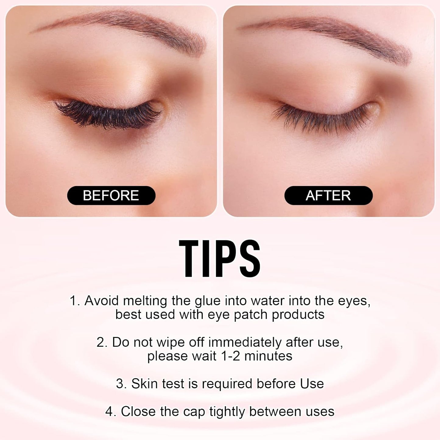 FADLASH Lash Glue Remover 5 ML for Cluster Lashes Soothing Oil Lash Remover Mascara Wand Eyelash Glue Remover Self Use at Home