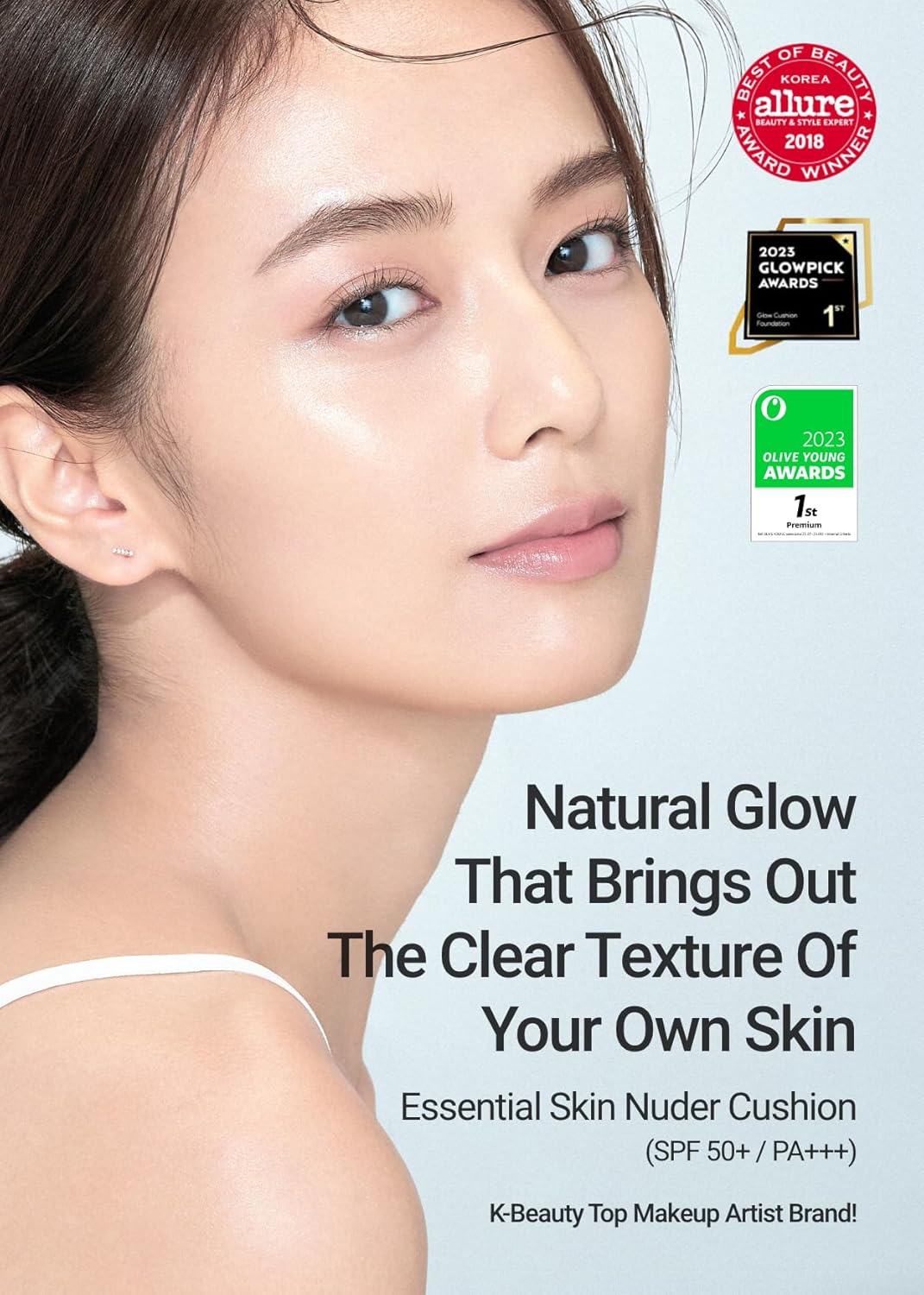 [JUNGSAEMMOOL OFFICIAL] Essential Skin Nuder Cushion (Medium Deep) | Refill Included | Natural Finish | Buildable Coverage | Makeup Artist Brand | Cream Foundation