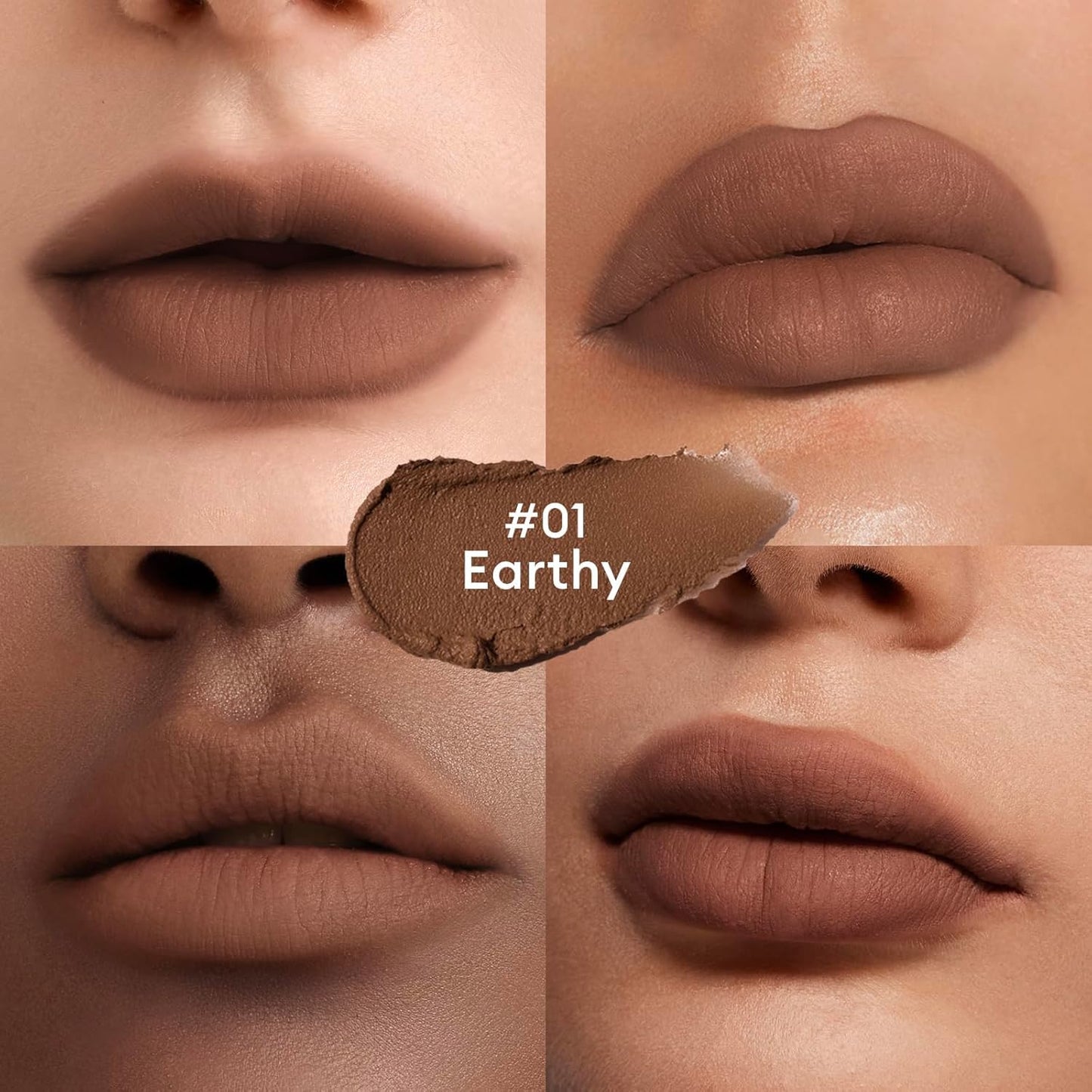 ITY Velvet Matte Finish Lip Stain-Mousse Textured Lip Clay, Red Shade, Conceals Lip Lines, Rich Pigment Lip Tint Lipsticks, 0.14 oz (4g) in Earthy, Berrylicious.