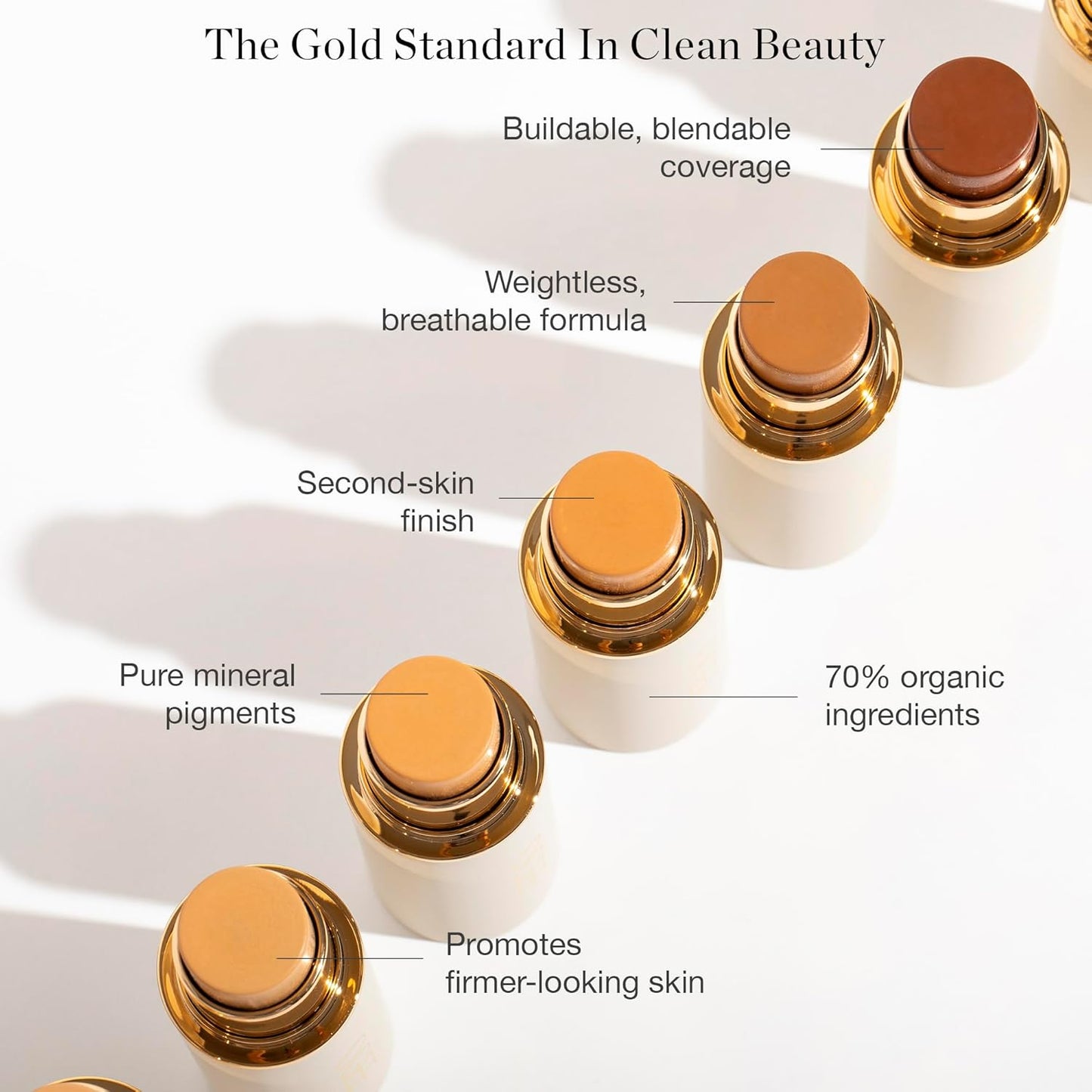 Ogee Sculpted Complexion Foundation Stick (Juniper 3.75W - Medium Light Tan, Olive Undertones) Full Coverage Foundation Makeup - Instantly Balance & Even Complexion - 70% Organic Ingredients