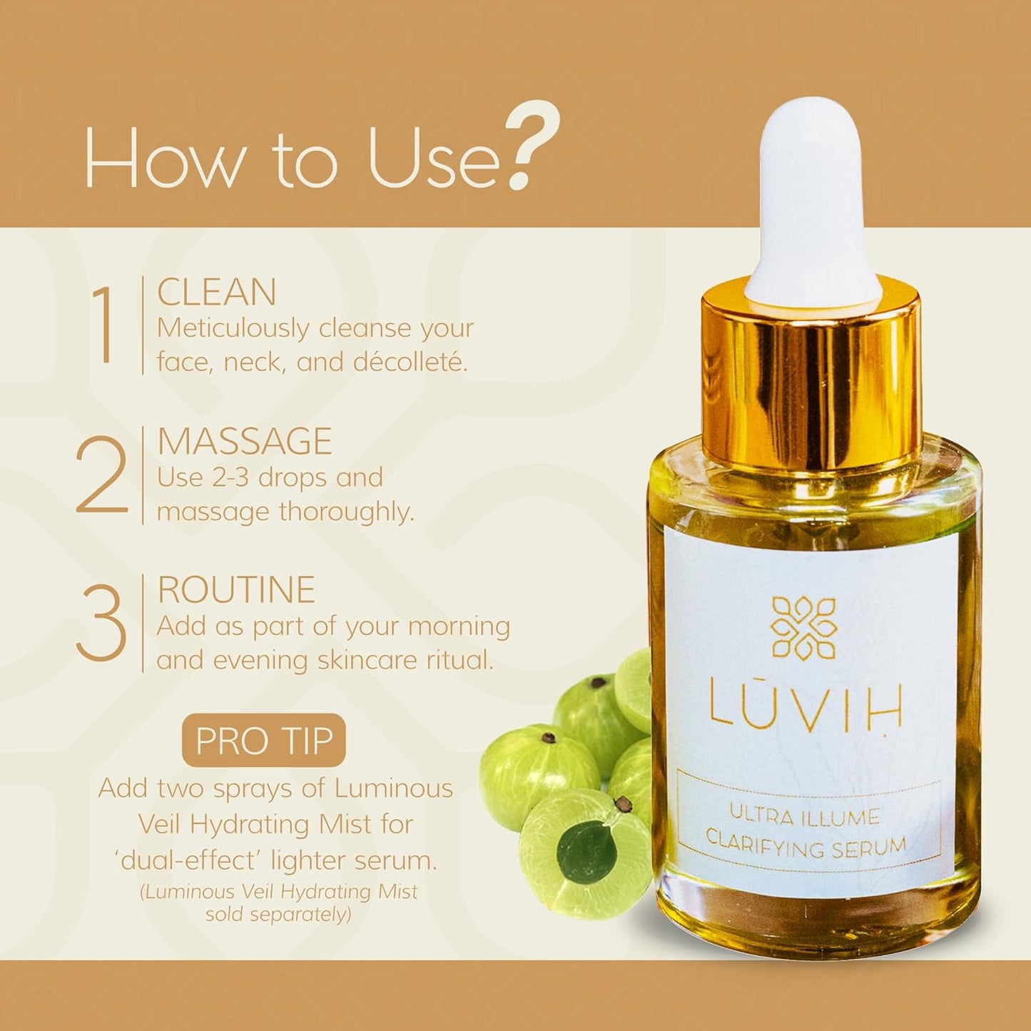 LUVIH Ultra Illume Dark Spot Remover & Clarifying Face Serum – Ayurvedic Acne Scar & Blemish Treatment for Women & Men – Natural Skincare for Acne-Prone, Uneven Skin – 30 mL