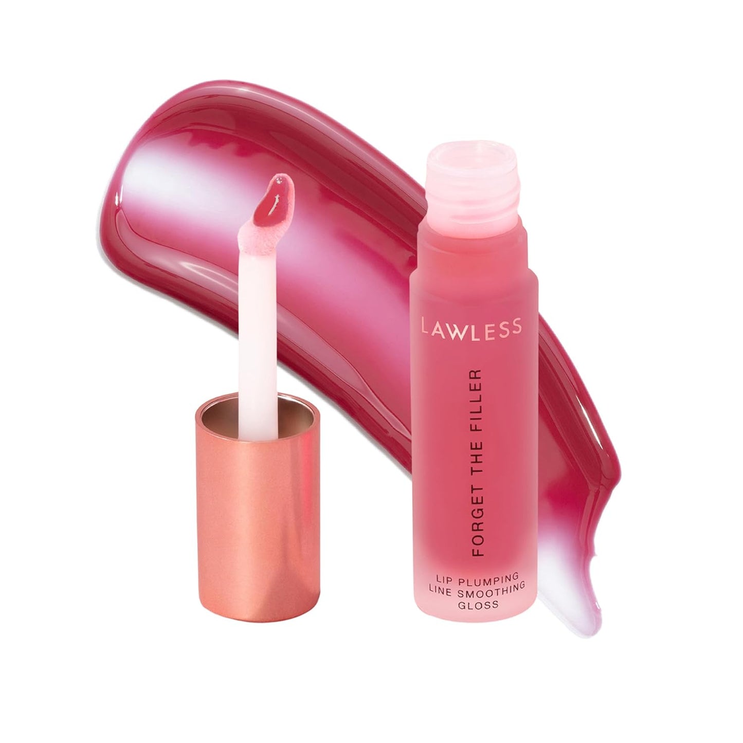 Lawless Forget the Filler Lip Plumping Line Smoothing Gloss - Sex Pot - Premium Volumizing Lip Gloss with Natural Ingredients Designed to Plump, Firm, and Hydrate Lips 0.11 oz