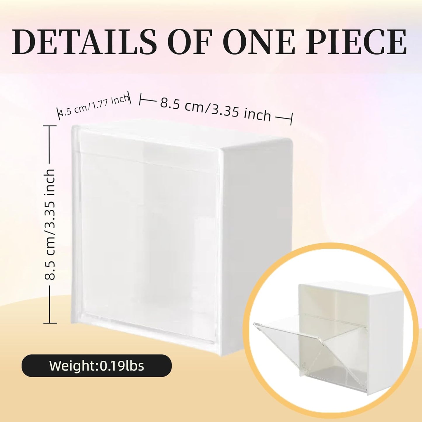 Qtip Holder Wall Mount for Cotton Swabs, Balls, Pads, Hair Ties,Floss Picks- Small Plastic Bathroom Wall Organizers and Storage Set,Bedside Shelf,Home Decor,Dorm Room Essentials (2)