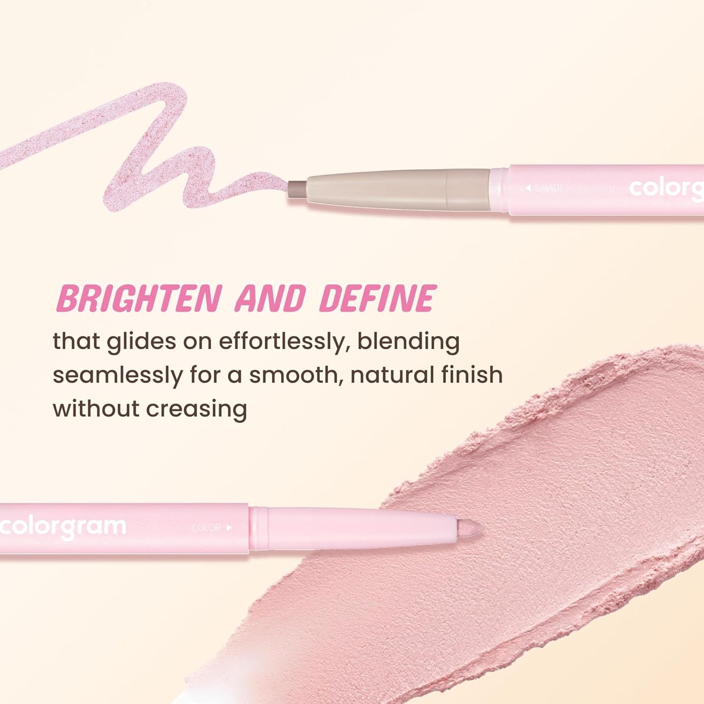 COLORGRAM Under Eye Highlighter Stick 06 Cool Pink | Silky-Smooth Long-Lasting Highlighter & Contouring Stick for Smudge-Proof, Shining Daily Makeup | K-Beauty Face Highlighters & Luminizers