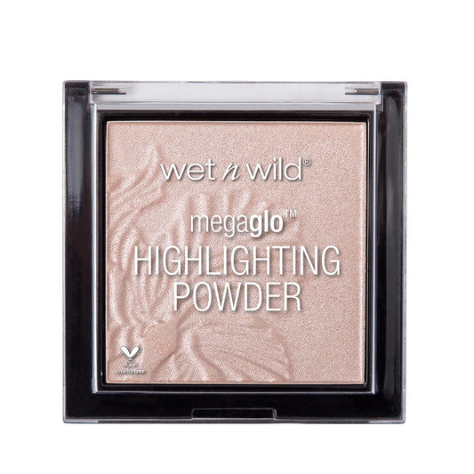 wet n wild MegaGlo Highlighting Powder, Highlighter Makeup, Shimmer Glow, Pink Rose Gold Blossom Glow