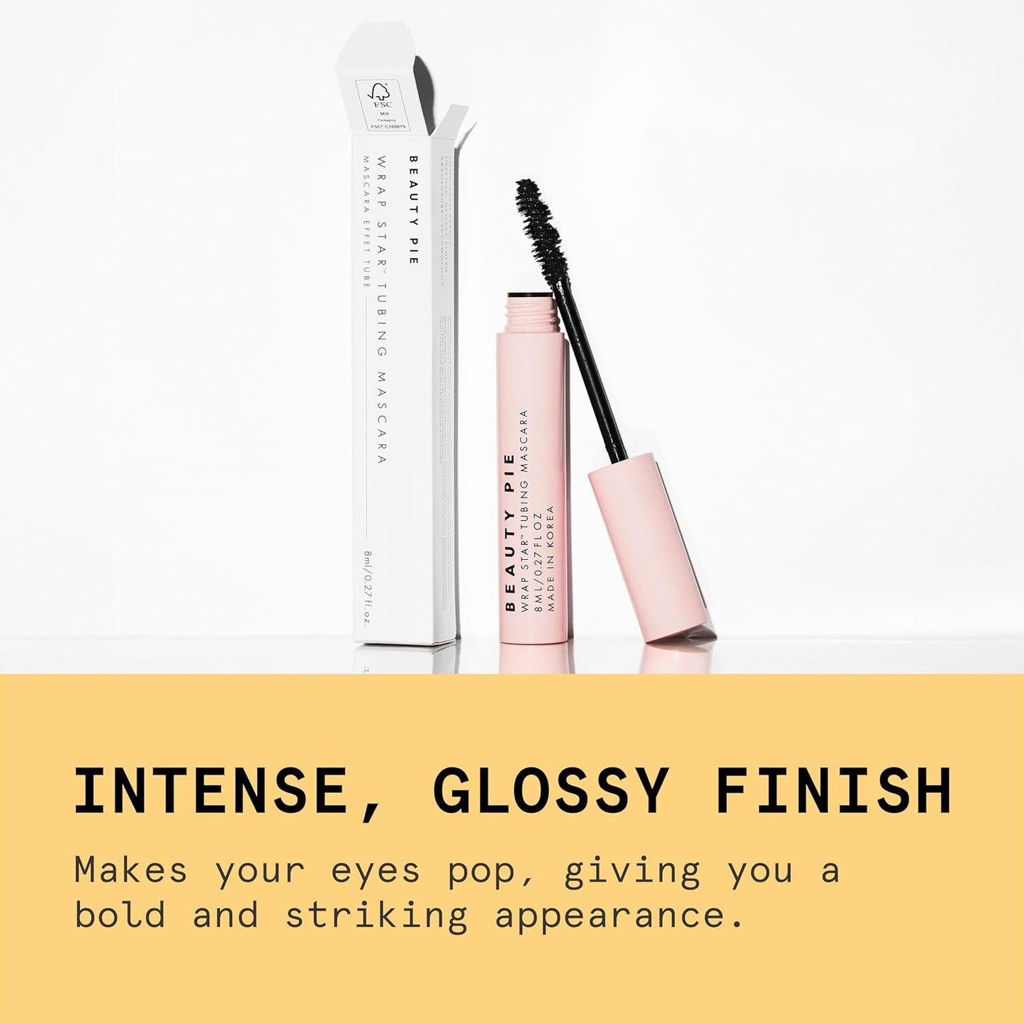 Wrap Star Tubing Mascara For Lenghtening & Curling & A Smudge-Proof & Flake-Proof Finish (Classic Black)