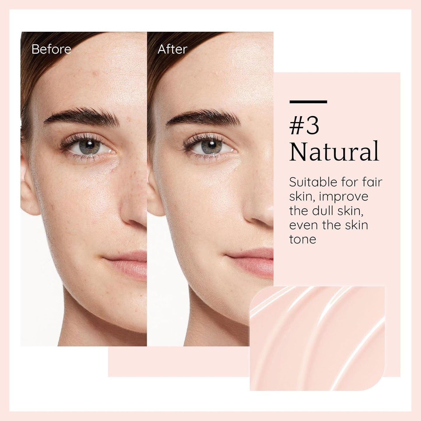 Color Correcting Makeup Primer, Tinted Face Primer Moisturizer Even Skin Tone Blur Pores Smooth Lines Hydrate Makeup Pore Primer Base Tone Correct- Natural Color 30ML