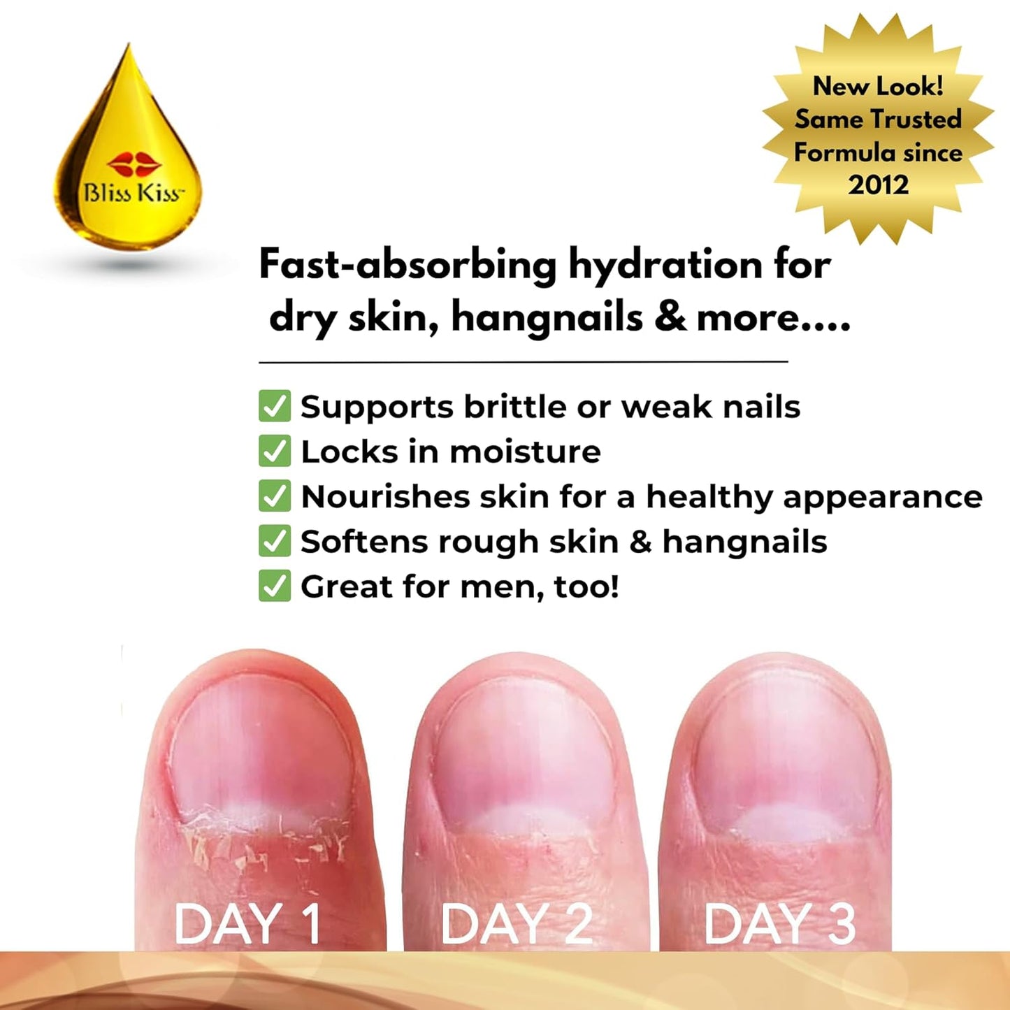 Bliss Kiss Simply Pure Dropper with Refillable Cuticle Squeeze Pen Kit (Vanilla, Single Pen)