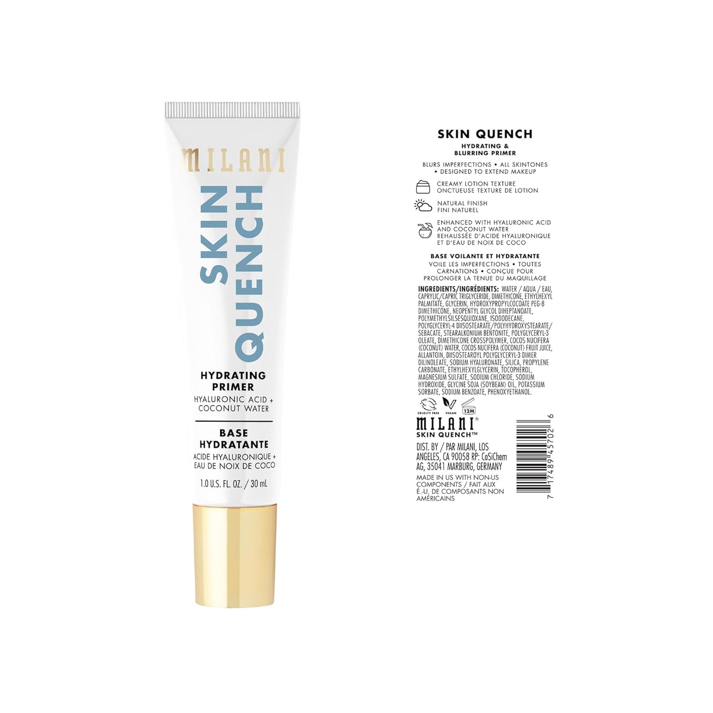 Milani Face Primer for Makeup (Hydrating & Blurring, 1.0 Fl. Oz)