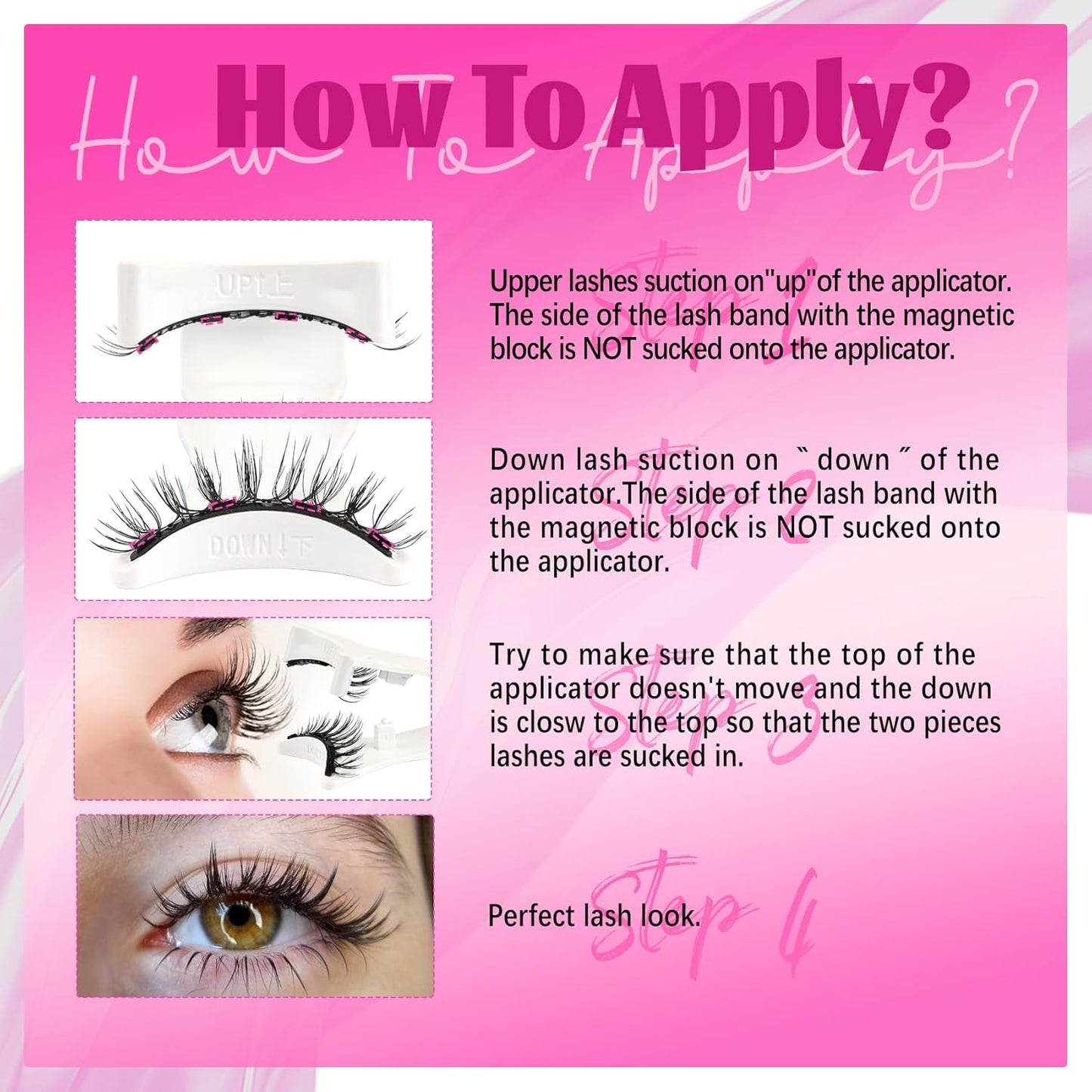 Veleasha Magnetic Eyelashes Manga Lashes Soft Lash Magnetic Lashes with Applicator Natural Look Reusable No Glue Easy to Apply & Remove Spiky False Eyelashes Eyelash Wispy (Diva)