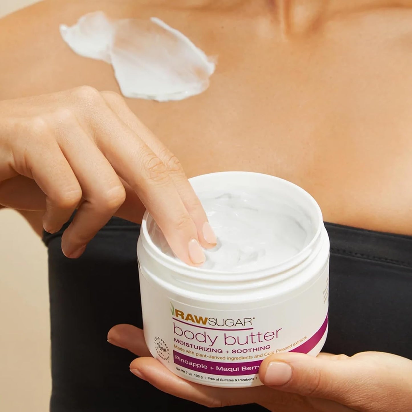 Raw Sugar Pineapple + Maqui Berry + Coconut Hand Soap, Body Scrub & Body Butter Bundle, Body Care for Dry Skin, Exfoliate and Moisturize, Hand Wash + Body Care - Formulated without Sulates and Paraben