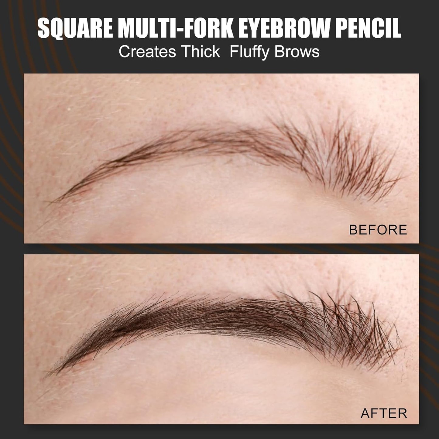 Microblading Eyebrow Pen - Waterproof Liquid Eyebrow Pencil with Angled Eyebrow Brush, Shapes & Fills Hair-Like Looking Brows, Lasts All-Day,Eye brow Pencil for Women and Girls Makeup,Brown