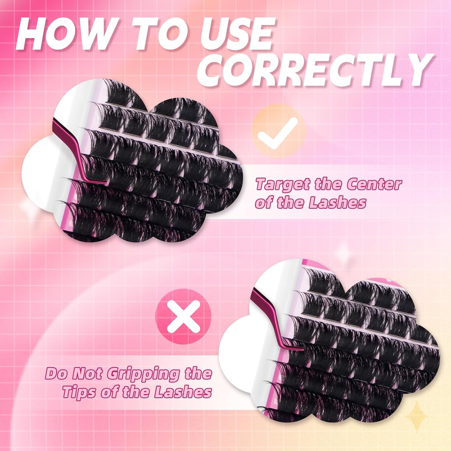 FADLASH Cluster Lashes D Curl Wispy Individual Lashes DIY Eyelash Extension Natural Look Reusable Fluffy Cluster Eyelash Extensions Self Application at Home (100D+200D-0.07D-12-18MIX)