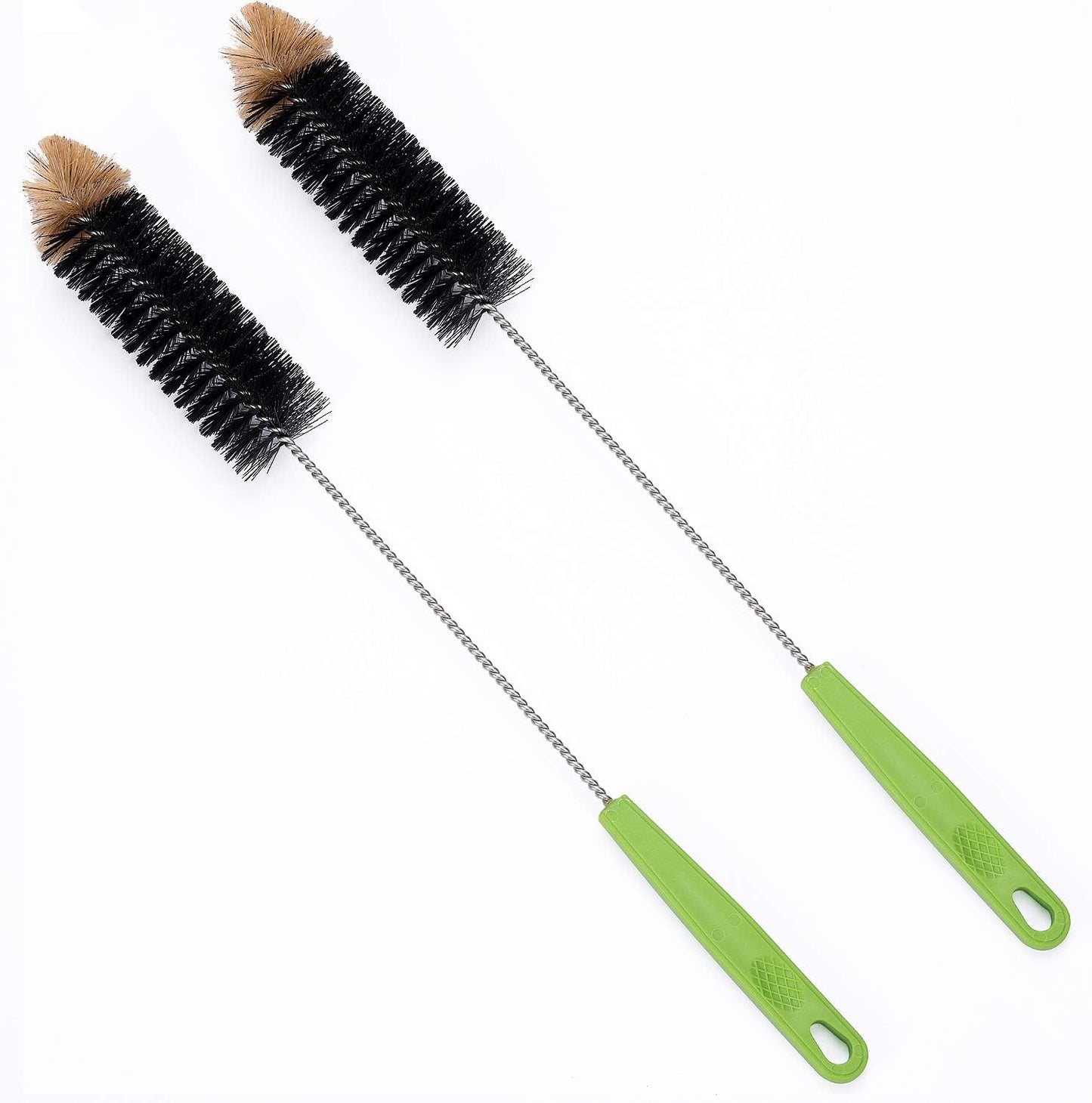 Long Handles Bottle Brush Set, 2 Pack Bendable Cleaning Scrubbing Brush, for Bottles, Cups, Sinks and More