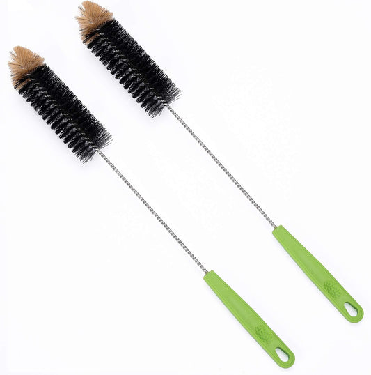 Long Handles Bottle Brush Set, 2 Pack Bendable Cleaning Scrubbing Brush, for Bottles, Cups, Sinks and More
