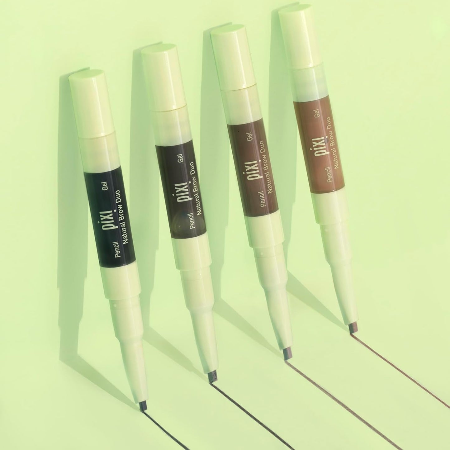 Pixi Natural Brow Duo - Deep Brunette, Precision Pencil & Tinted Gel, Waterproof Brow Shaper for All-Day Hold, Paraben-Free, 0.2oz