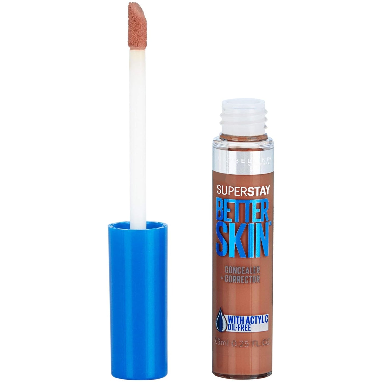 Maybelline New York Superstay Better Skin Concealer, Deep Brown, 0.25 Fluid Ounce