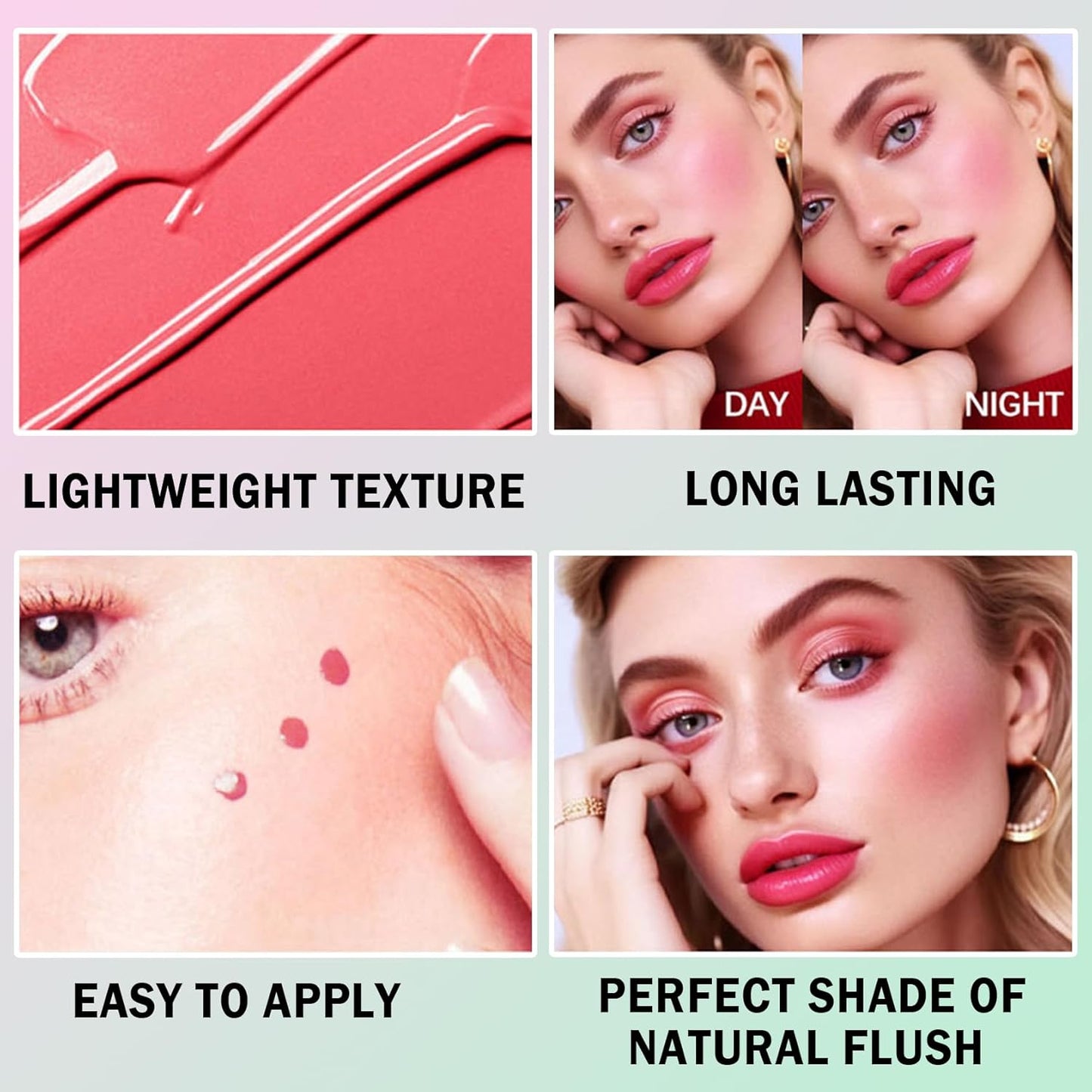 CAHIUYOA Pink Liquid Blush Oil Clear Liquid Blush for Cheeks Tinted Blush Stick Moisturizing Smooth Liquid Face Blush Makeup Gifts for Women